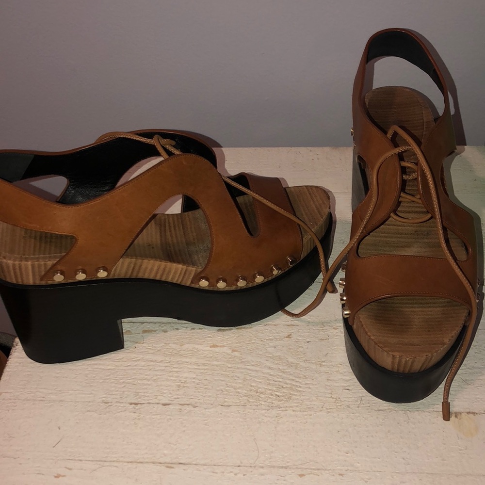Balenciaga Leather Platform Sandals - Picture 3 of 4